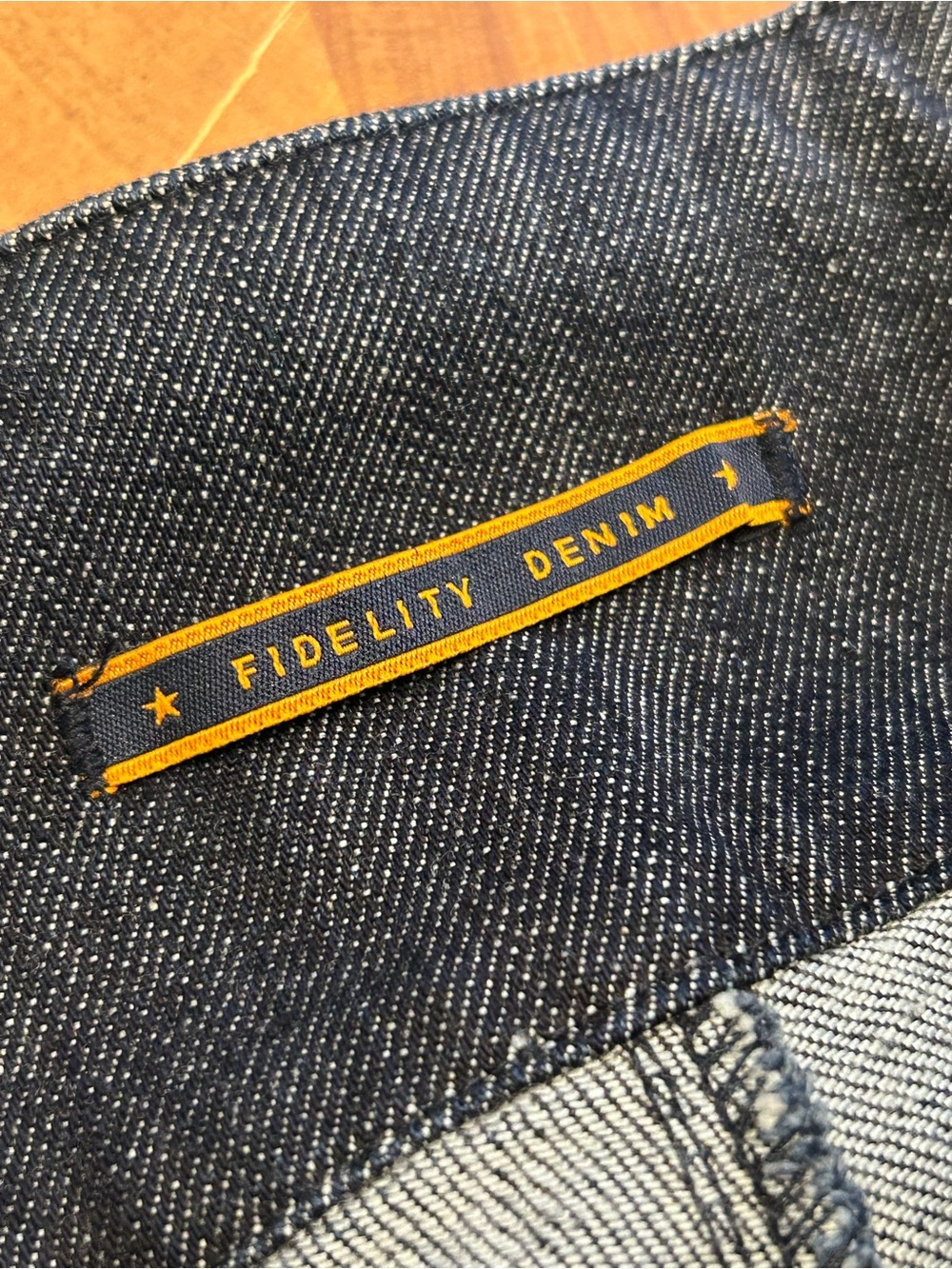 Fidelity Denim Wide Leg Trouser Jeans Dark Wash High Rise Button Detail Size 27 - Picture 5 of 10